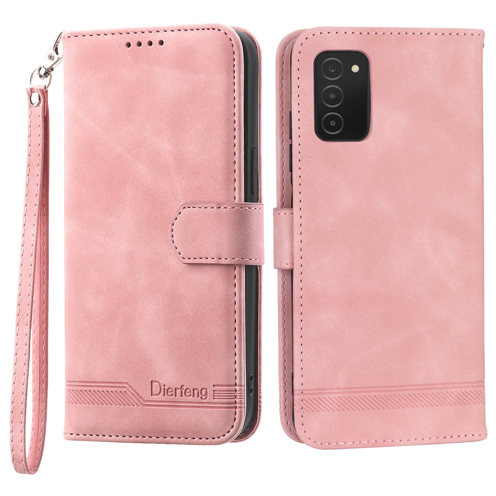 DIERFENG DF-03 Phone Case for Samsung Galaxy A03s (166.5 x 75.98 x 9.14mm) Stand Wallet Lines Imprinted Leather Phone Cover DIERFENG DF-03 Phone Case for Samsung Galaxy A03s (166.5 x 75.98 x 9.14mm) Stand Wallet Lines Imprinted Leather Phone Cover